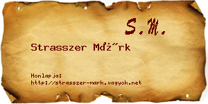 Strasszer Márk névjegykártya