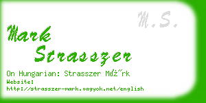 mark strasszer business card